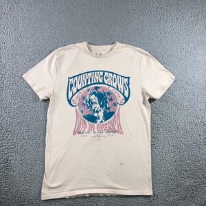 Wrangler Counting Crows Out In America Tour T-Shirt Men Medium Cream Band Tee